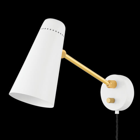 Mitzi 1 Light Portable Wall Sconce Model: HL598201-AGB/SBK