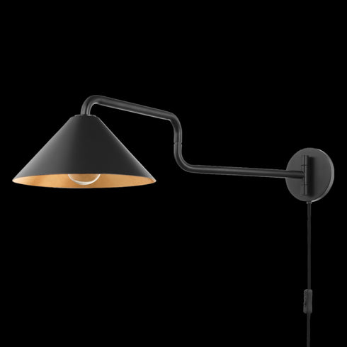 Mitzi 1 Light Portable Wall Sconce Model: HL629201-GL/SBK