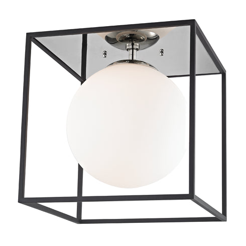Mitzi Aira 1 Light Large Flush Mount Model: H141501L-PN/BK