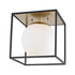 Mitzi Aira 1 Light Small Flush Mount Model: H141501S-PN/BK