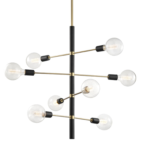 Mitzi Astrid 8 Light Chandelier Model: H178808-AGB/BK