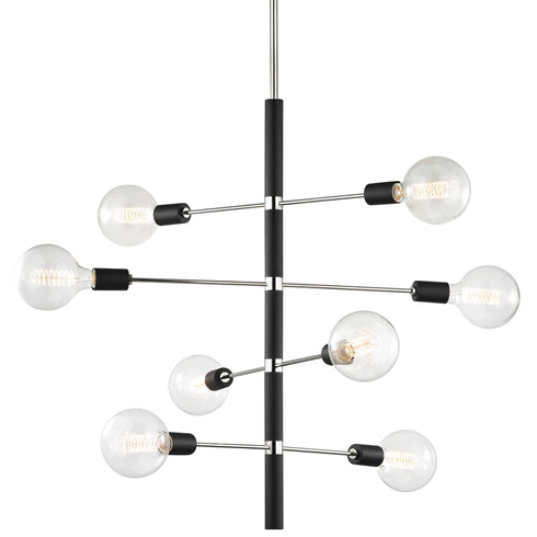 Mitzi Astrid 8 Light Chandelier Model: H178808-AGB/BK