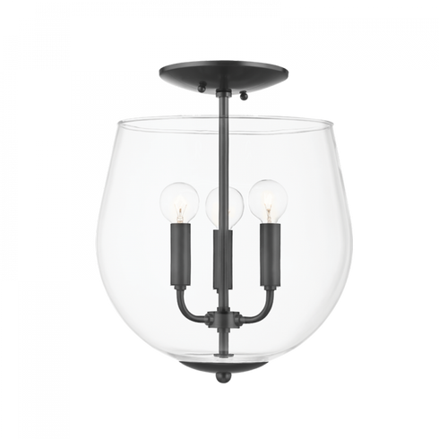 Mitzi Bobbi 3 Light Semi Flush Mount Model: H557603-PN