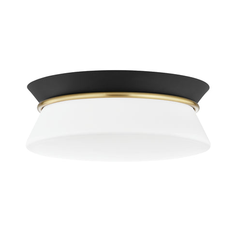 Mitzi Cath 1 Light Flush Mount Model: H425502-AGB/BK
