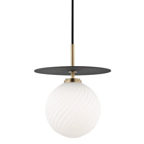 Mitzi Ellis 1 Light Large Pendant Model: H200701L-AGB/BK