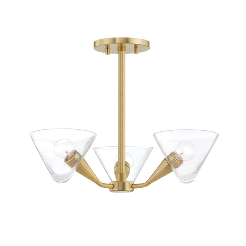 Mitzi Isabella 3 Light Semi Flush Model: H327603-AGB