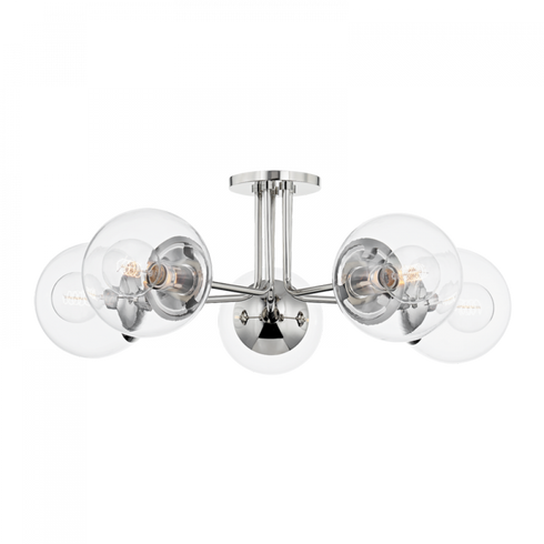Mitzi Meadow 5 Light Semi Flush Model: H503605-AGB