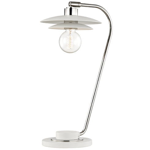 Mitzi Milla 1 Light Table Lamp With A Concrete Base Model: HL175201-AGB/WH