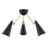 Mitzi Moxie 3 Light Semi Flush Model: H441603-AGB/BK