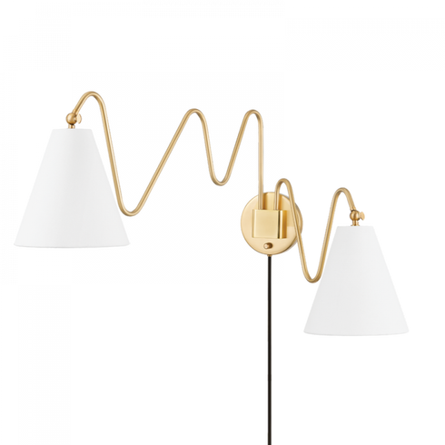 Mitzi Onda 2 Light Portable Wall Sconce Model: HL699102-SBK