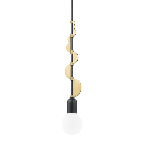 Mitzi Phoenix 1 Light Pendant Model: H386701-PN/BK