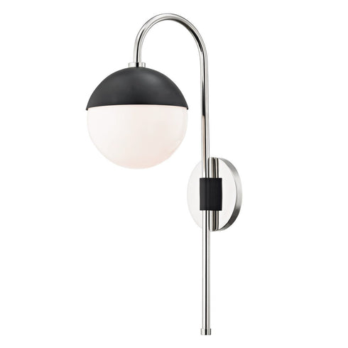Mitzi Renee 1 Light Wall Sconce With Plug Model: HL249101-PN/BK