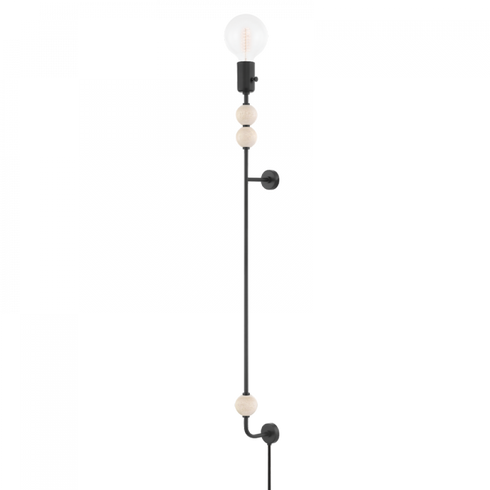 Mitzi Slater 1 Light Portable Wall Sconce Model: HL491201-SBK