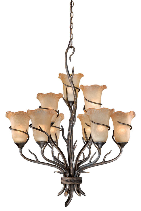 MY-CHU009AA Vaxcel Monterey 9L Chandelier Autumn Patina