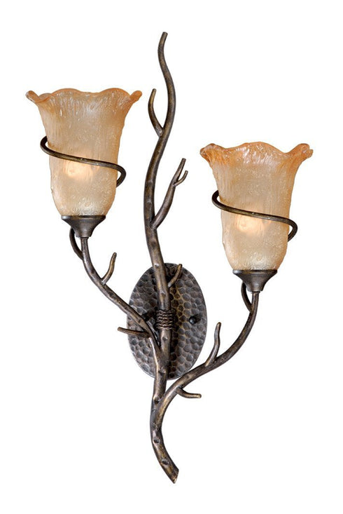MY-WLU002AA Vaxcel Monterey 2L Wall Light Autumn Patina