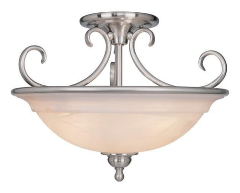 OM-CFU160SN Vaxcel Omni 16-1/2" Semi-Flush Mount Satin Nickel