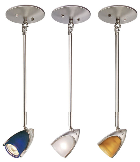 P12-1-SCH Satin Chrome Mini-Pendant with Frosted Glass Shade