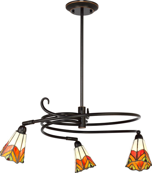 P263-3-193 Fredericton Collection Tiffany 3-Light Circular Pendant Track Fixture