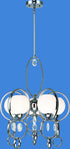 P300-5-S-CM 5-Light Geometric Chandelier with 5" Metal Rings