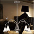 P313-5-SCH 5-Light Downlight Chandelier with Rippled Glass