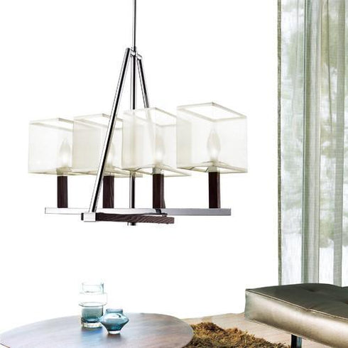 P344-4-CM 4-Light Rectangular Pendant with Individual Shades