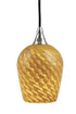 PD30139SN Vaxcel Milano 5" Mini Pendant Satin Nickel w/Penumbra Glass