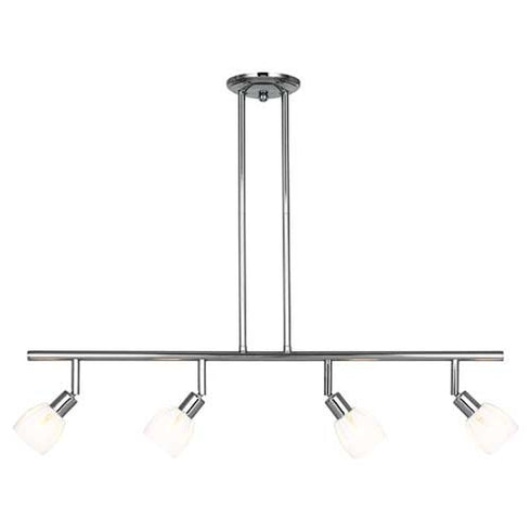 PK318-4-CM 4-Light Pendant Track Light with Glass Shades
