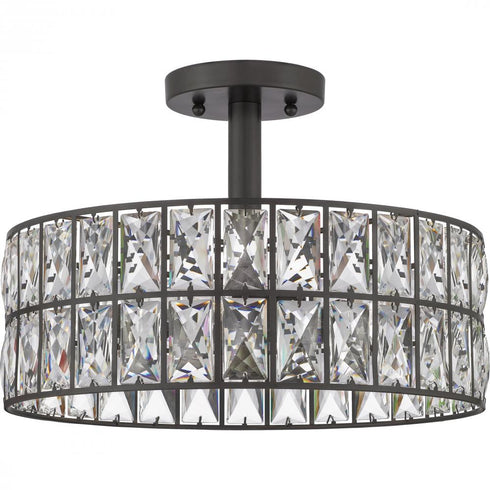 Quoizel 3 Light Coffman Semi Flush Mount Model: QF4046WT