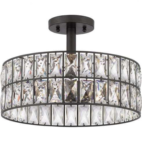 Quoizel 3 Light Coffman Semi Flush Mount Model: QF4046WT