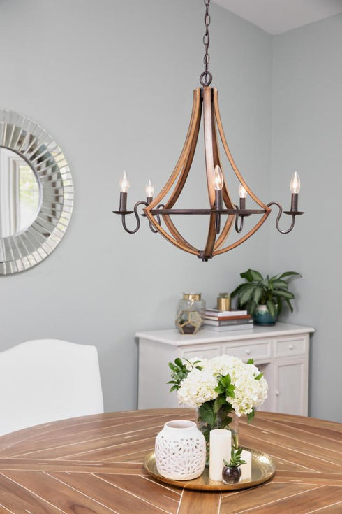 Quoizel 5 Light Shire Chandelier Model: SHR5005RK