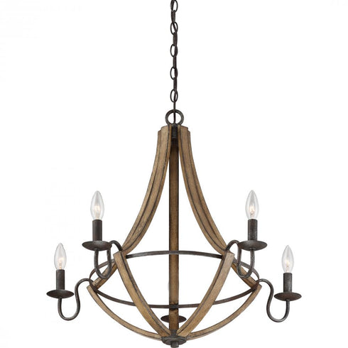 Quoizel 5 Light Shire Chandelier Model: SHR5005RK