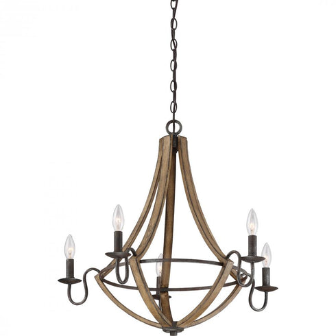 Quoizel 5 Light Shire Chandelier Model: SHR5005RK