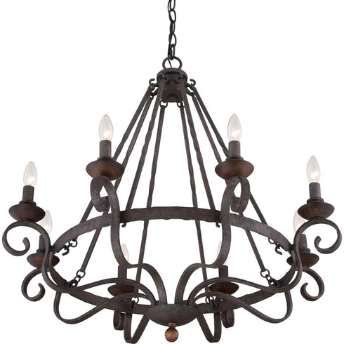 Quoizel 8 Light Noble Chandelier Model: NBE5008RK
