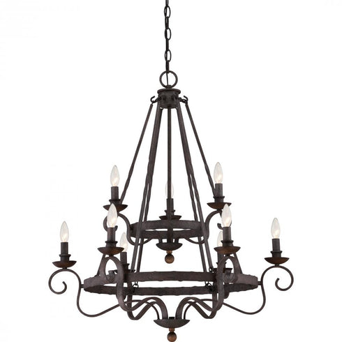 Quoizel 9 Light Noble Chandelier Model: NBE5009RK