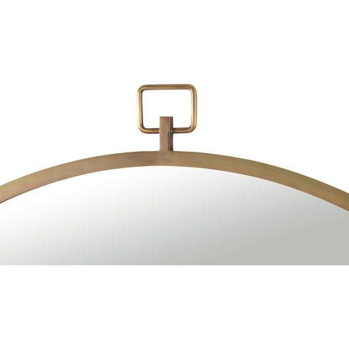 Renwil Azam Round Bevelled Mirror With A Bronze Model: MT2356