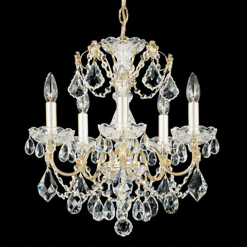Schonbek Century 5 Light Crystal Chandelier