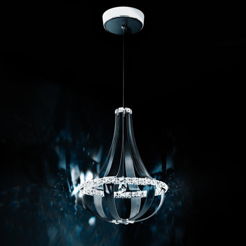 Schonbek Crystal Empire LED Pendant In Grizzly Black Model: SCE110DN-LB1S