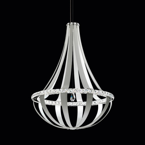 Schonbek Crystal Empire LED Pendant In Grizzly Black Model: SCE130DN-LB1S