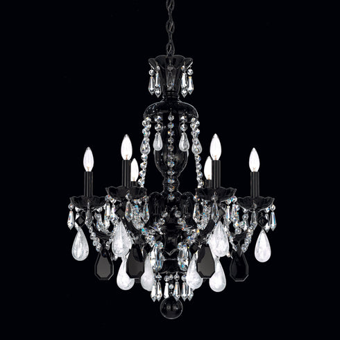 Schonbek Hamilton Rock Crystal 6 Light Crystal Chandelier