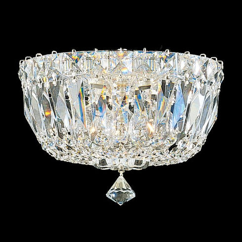 Schonbek Petit Crystal Deluxe 3 Light Crystal Close to Ceiling Light Model: 5890-40S