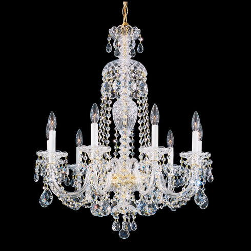 Schonbek Sterling 9 Light Crystal Chandelier