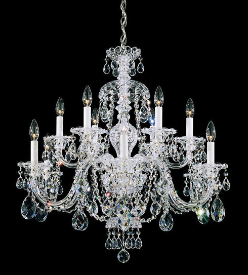 Schonbek Sterling Light Chandelier In Silver With Model: 3601-40S
