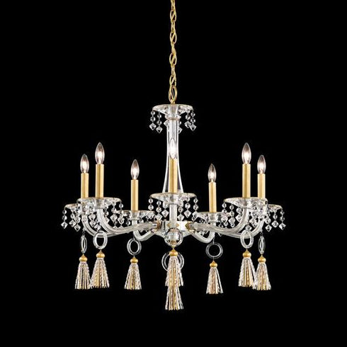 Schonbek Tassau 7 Light 110v Chandelier In White With Model: GT1007N-36A
