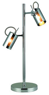 Silhouette Collection Two Light Contemporary Chrome Table Lamp