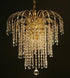 Six Light Crystal Waterfall with Crystal Drops