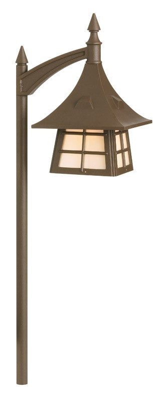 Snoc Cast Aluminum Path Light With Pearl Acrylic Panels Model:0225 LH