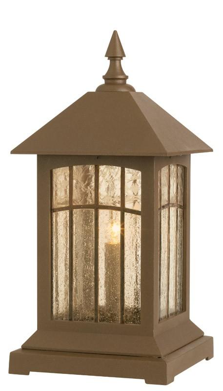 Snoc Cast Aluminum Small Ground Light With Tiffany Glass Panels Model:0881 LH
