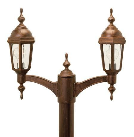 Snoc Vintage II Double Head Post Mount (8 Colors, 2 Bulb Types & 2 Glass Options) Model:81177