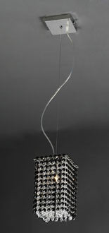 Spectrum Collection Clear & Black Crystal Square Pendant