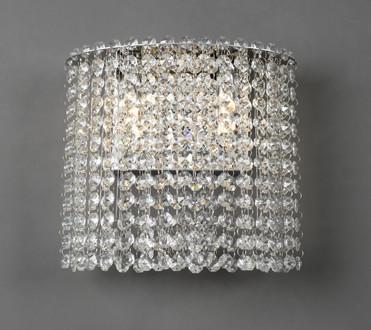 Spectrum Collection Two Light Clear Crystal Wall Sconce